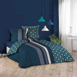 Meilleure vente ???? Paris Prix Parure De Lit 3 Pièces Madison 260x240cm Bleu ????