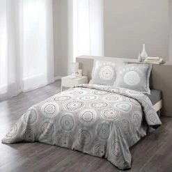 De gros ❤️ Paris Prix Parure De Lit 3 Pièces Disco 240x220cm Rose & Menthe 💯