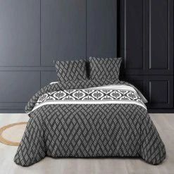 Promo 🥰 Paris Prix Parure De Lit 3 Pièces Bonnie 260x240cm Noir 🎉