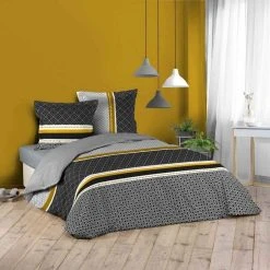 Meilleure affaire 🎉 Paris Prix Parure De Lit 3 Pièces Louison 260x240cm Gris 👍