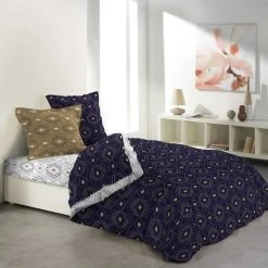 De gros ⌛ Paris Prix Parure De Lit 3 Pièces Trianon 240x220cm Bleu 🎉