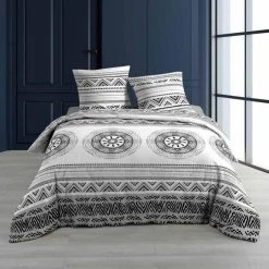 Meilleur prix 💯 Paris Prix Parure De Lit 3 Pièces Linake 240x220cm Blanc 🔔