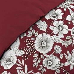 Remise 🔔 Paris Prix Parure De Lit 3 Pièces Milady 240x220cm Bordeaux 🌟 -LOLLYBEL Magasin unnamed file 714