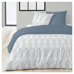 Bon marché ✔️ Parure Housse De Couette En Coton 57 Fils CROSS ????