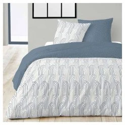 Bon marché ✔️ Parure Housse De Couette En Coton 57 Fils CROSS 😉