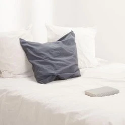 Remise ⭐ Parure De Lit 3 Pièces Coton Lavé 240x260cm Blanc 🛒