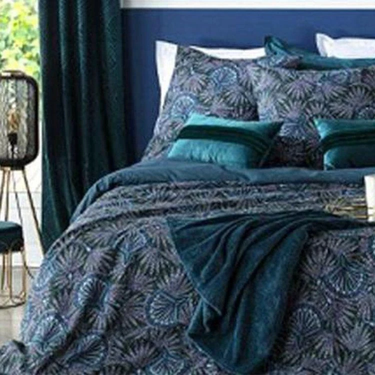 Coupon 🔔 Parure De Lit 3 Pièces Éventail 260x240cm Bleu 👏 1 Coupon 🔔 Parure De Lit 3 Pièces Éventail 260x240cm Bleu 👏