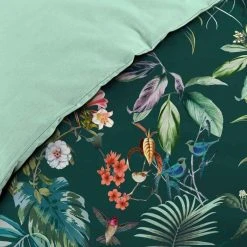 Le moins cher 🌟 Paris Prix Parure De Lit 3 Pièces Féerie 260x240cm Vert 😉 -LOLLYBEL Magasin unnamed file 783