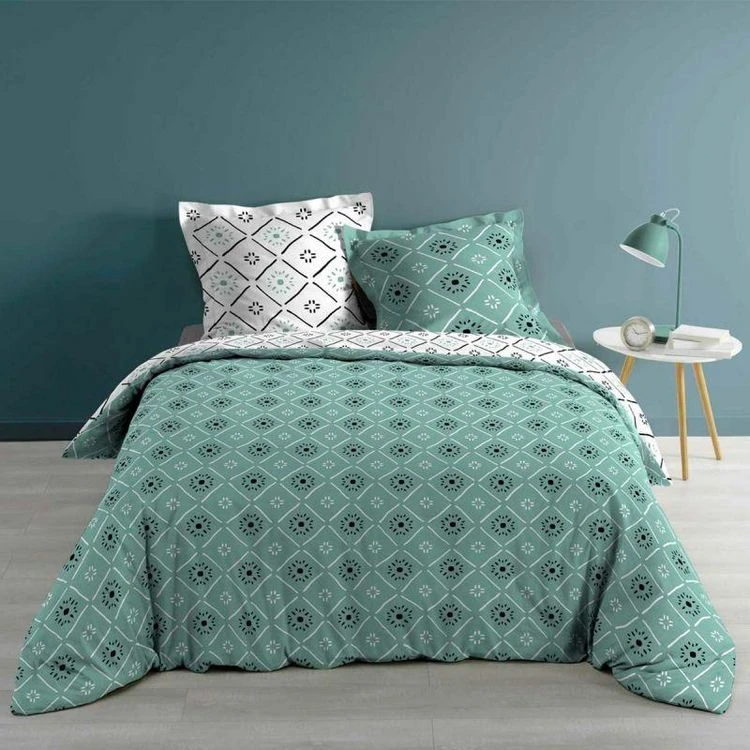 Vente flash ⭐ Paris Prix Parure De Lit 3 Pièces Tahina 240x220cm Bleu 🔔 2 Vente flash ⭐ Paris Prix Parure De Lit 3 Pièces Tahina 240x220cm Bleu 🔔 – Image 2