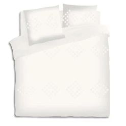 Coupon ✨ ATMOSPHERA Parure De Lit En Coton Lavé Tuft - 240 X 220 Cm - Ivoire 👍