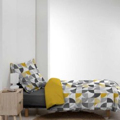 Meilleur prix ???? Paris Prix Parure De Lit 3 Pièces Rythmo 260x240cm Jaune ???? -LOLLYBEL Magasin unnamed file 804