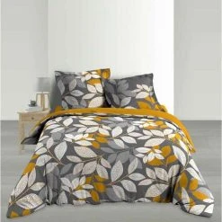 Coupon ⌛ Paris Prix Parure De Lit 3 Pièces Scala 240x220cm Gris 🤩