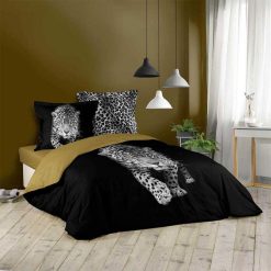 Remise ???? Paris Prix Parure De Lit 3 Pièces Manimal 200x200cm Noir ????