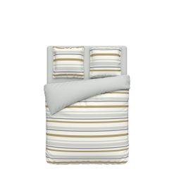 Remise ???? ACTUEL Parure Housse De Couette En Flanelle Motifs Rayures FINLAND ????