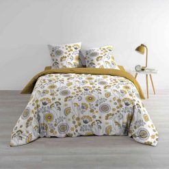 Bon marché ❤️ Paris Prix Parure De Lit 3 Pièces Garance 260x240cm Jaune ????