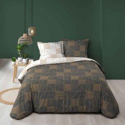 Meilleure vente ???? Paris Prix Parure De Lit 3 Pièces Lineor 240x220cm Anthracite ????