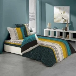 Remise 😍 Paris Prix Parure De Drap 4 Pièces Sansa Multicolore ✨