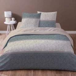 Budget ✨ Parure Housse De Couette En Microfibre Motif Chevron HAY 🎁