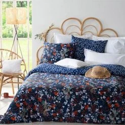 Nouveau ⭐ Parure De Lit 3 Pièces Pajaro 240x220cm Bleu 🌟