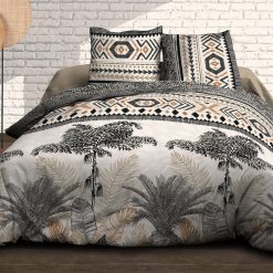 Le moins cher ???? Kaliss Parure 4 Pièces Palmier 2 Personnes 100% Coton 57 Fils ????