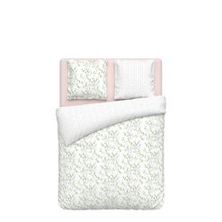 Budget ???? ACTUEL Parure Housse De Couette En Microfibre Motif Floral RAFAELA ????