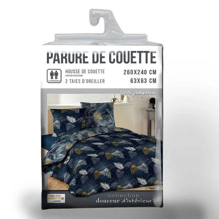 Budget ⭐ Paris Prix Parure De Lit 3 Pièces Valeria 260x240cm Bleu 🥰 2 Budget ⭐ Paris Prix Parure De Lit 3 Pièces Valeria 260x240cm Bleu 🥰 – Image 2